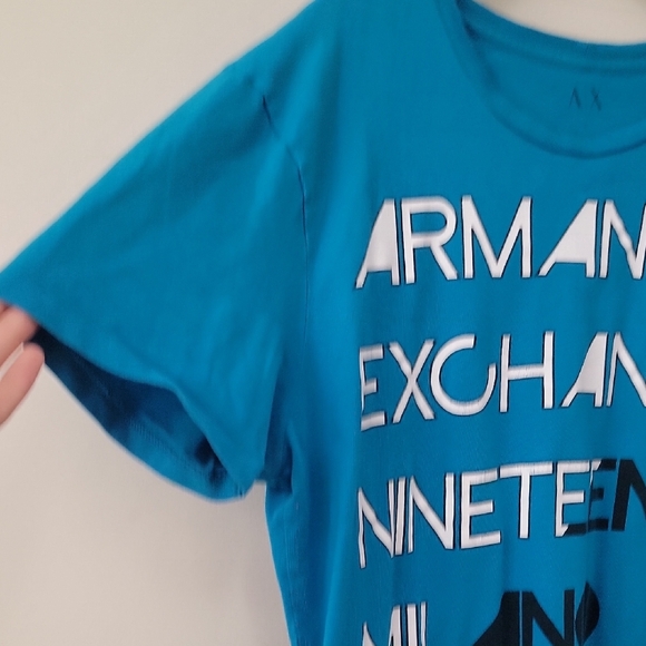 Armani Exchange Blue Graphic Tee - Picture 3 of 9